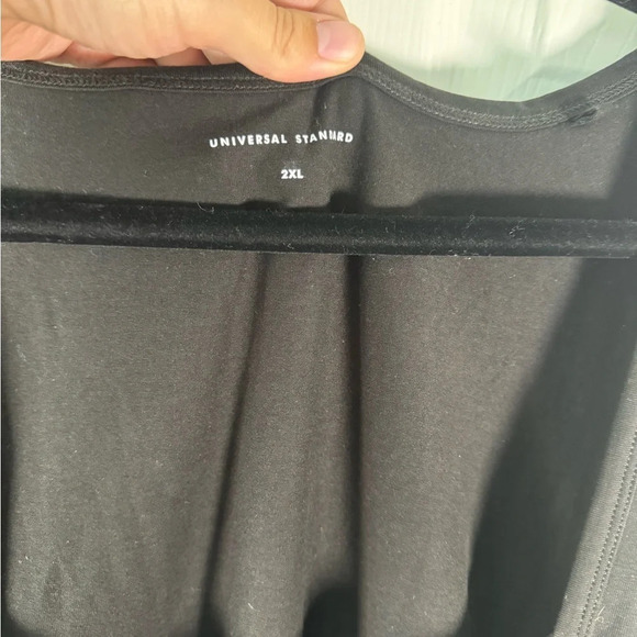 Universal Standard Boxy Pima Cotton Black Square Neck Tank Top Size 2XL - Picture 3 of 6